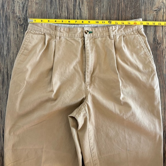 *Read Vtg Y2K Tommy Hilfiger Khaki Chino Pants Mens 36X30 Beige Cuffed Pleated - Picture 6 of 11
